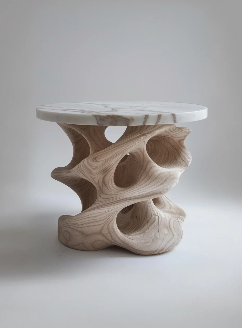 Marble Wooden Table 101:364